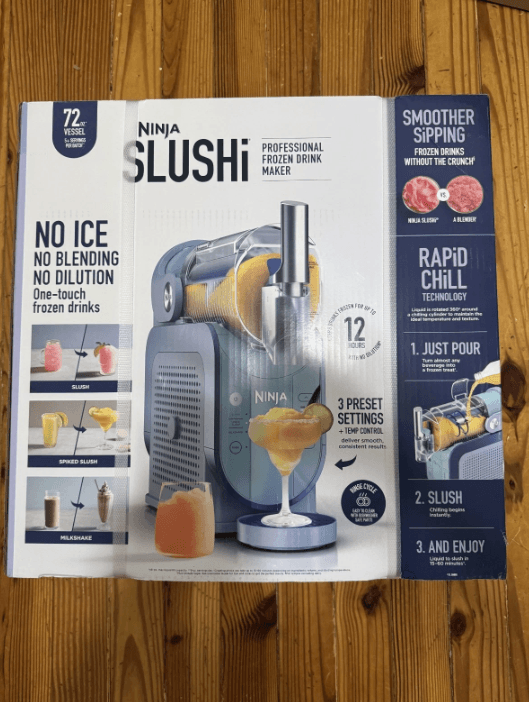 Ninja SLUSHi 3-in-1 72 oz Professional Frozen Drink Maker FS300BL Blue – Brand New - Image 1