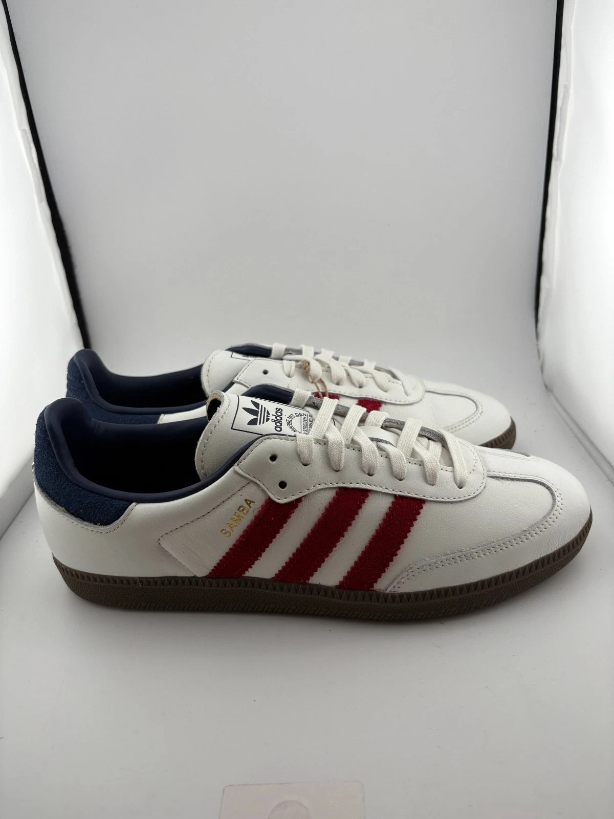 Worn adidas Samba OG Team Victory Red / Night Indigo IH4881 – Size 8.5 – No Box - Image 1